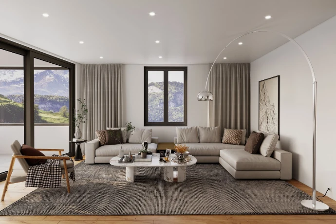 3D Innenvisualisierung Wohnzimmer