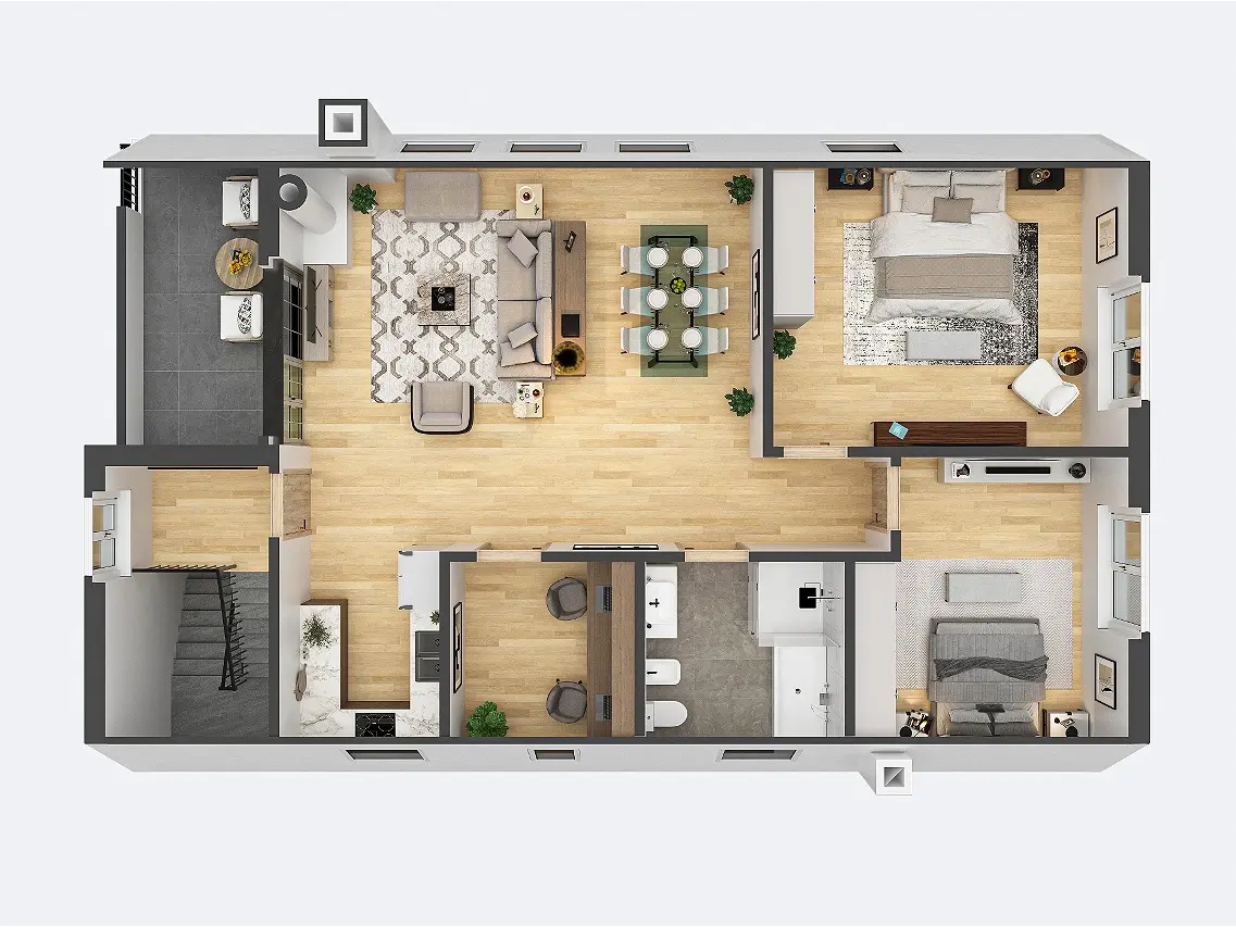 3D Grundrissvisualisierung 3D Grundrissvisualisierung