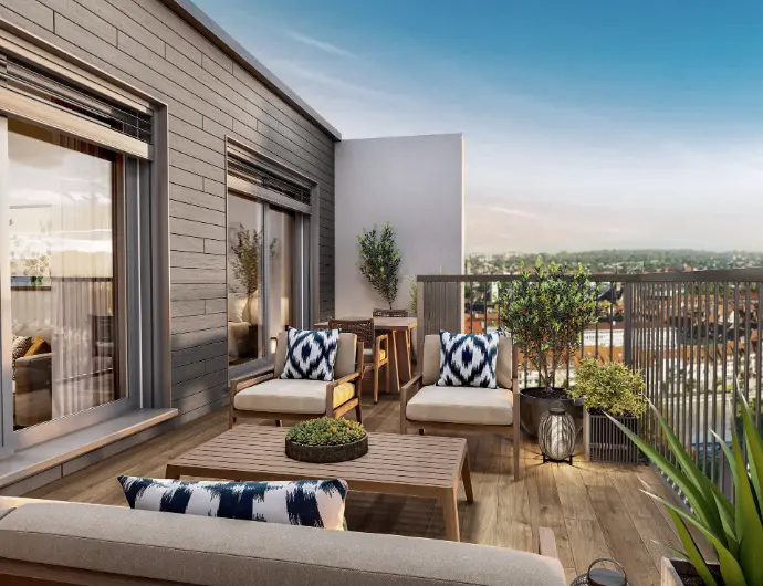 3D Visualisierung Terrasse Balkon