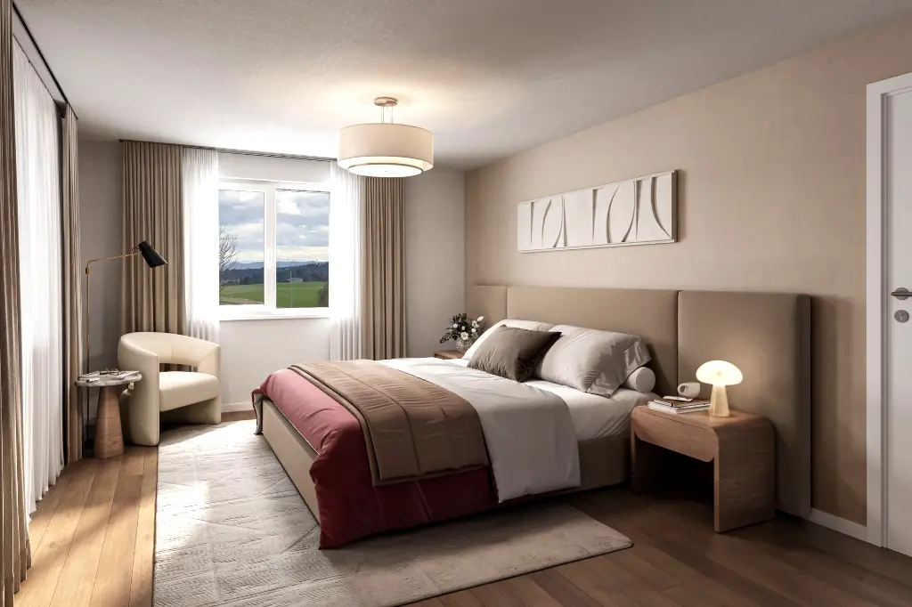3D Visualisierung Architektur Schlafzimmer 3D Rendering