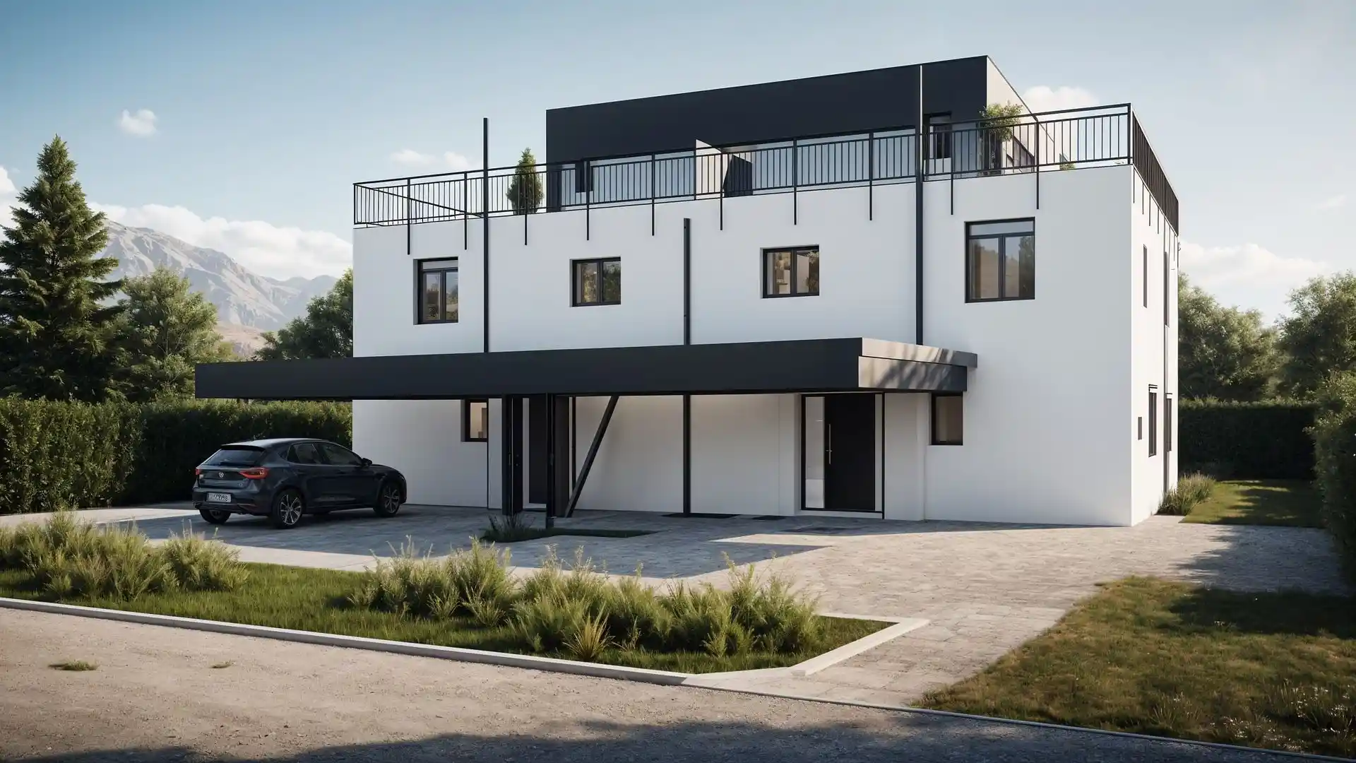 Aussenvisualisierung MFH (Mehrfamilienhaus)